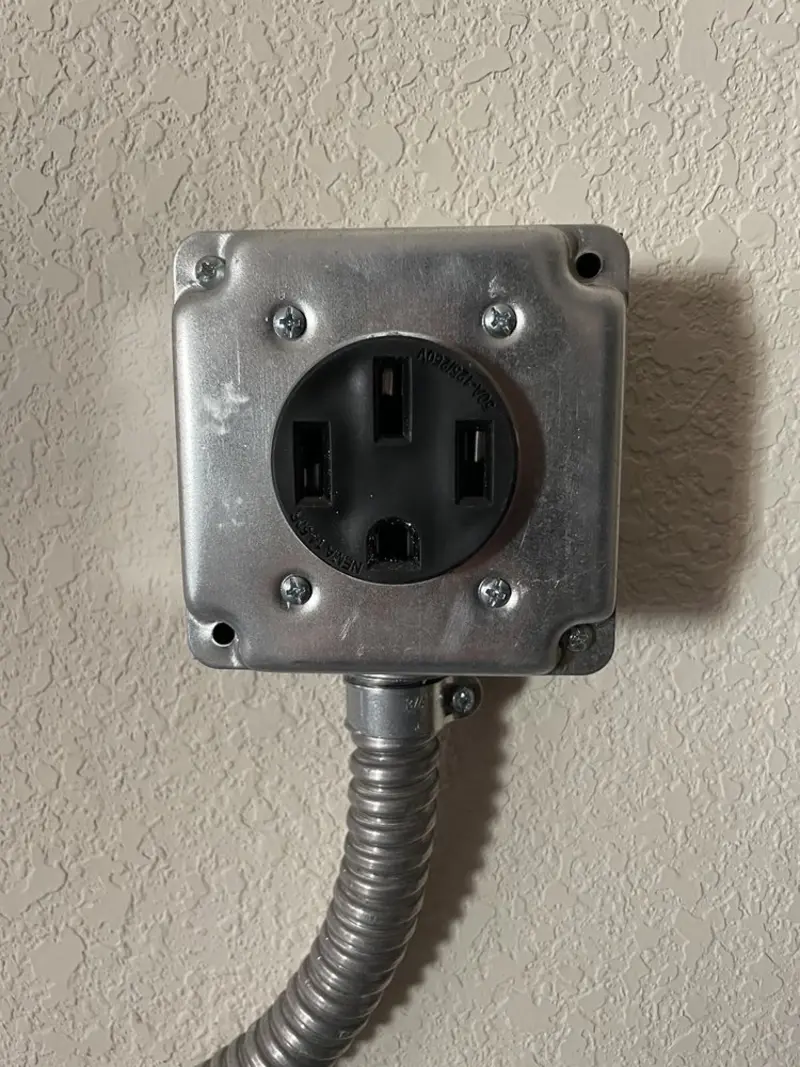 NEMA 14-50 outlet installed for Smart Home Electrical in Groesbeck